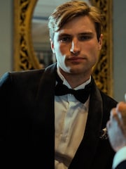 Harry Brown Black Leo Velvet Tuxedo Dinner Jacket with Shawl Lapel Detail - Image 4 of 12