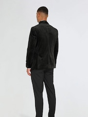 Harry Brown Black Leo Velvet Tuxedo Dinner Jacket with Shawl Lapel Detail - Image 8 of 12