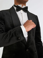 Harry Brown Black Leo Velvet Tuxedo Dinner Jacket with Shawl Lapel Detail - Image 10 of 12