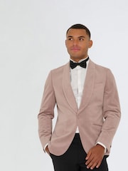 Harry Brown Pink Leo Velvet Tuxedo Dinner Jacket with Shawl Lapel Detail - Image 12 of 12