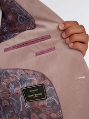 Harry Brown Pink Leo Velvet Tuxedo Dinner Jacket with Shawl Lapel Detail - Image 10 of 12