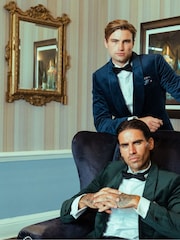 Harry Brown Green Leo Velvet Tuxedo Dinner Jacket with Shawl Lapel Detail - Image 1 of 12