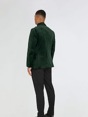 Harry Brown Green Leo Velvet Tuxedo Dinner Jacket with Shawl Lapel Detail - Image 8 of 12