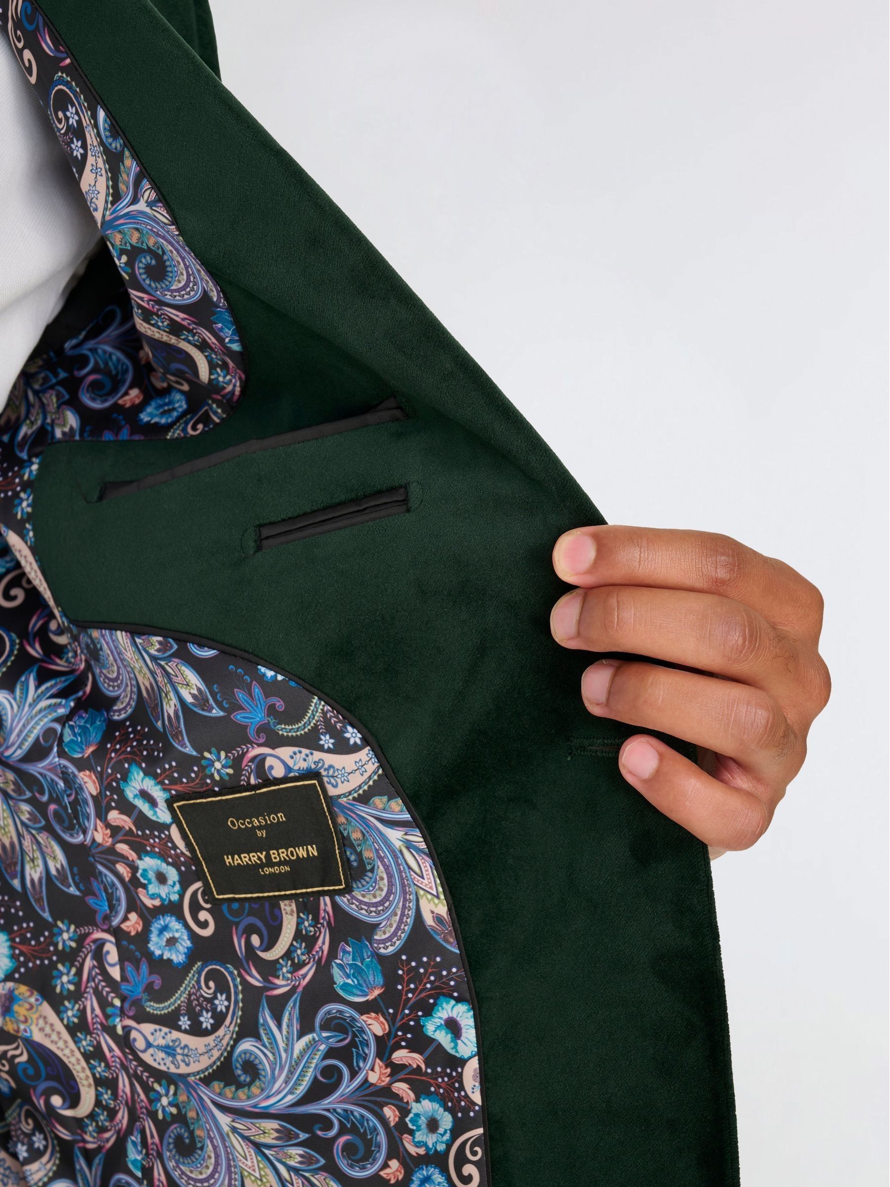 Buy Harry Brown Green Leo Velvet Tuxedo Dinner Jacket with
