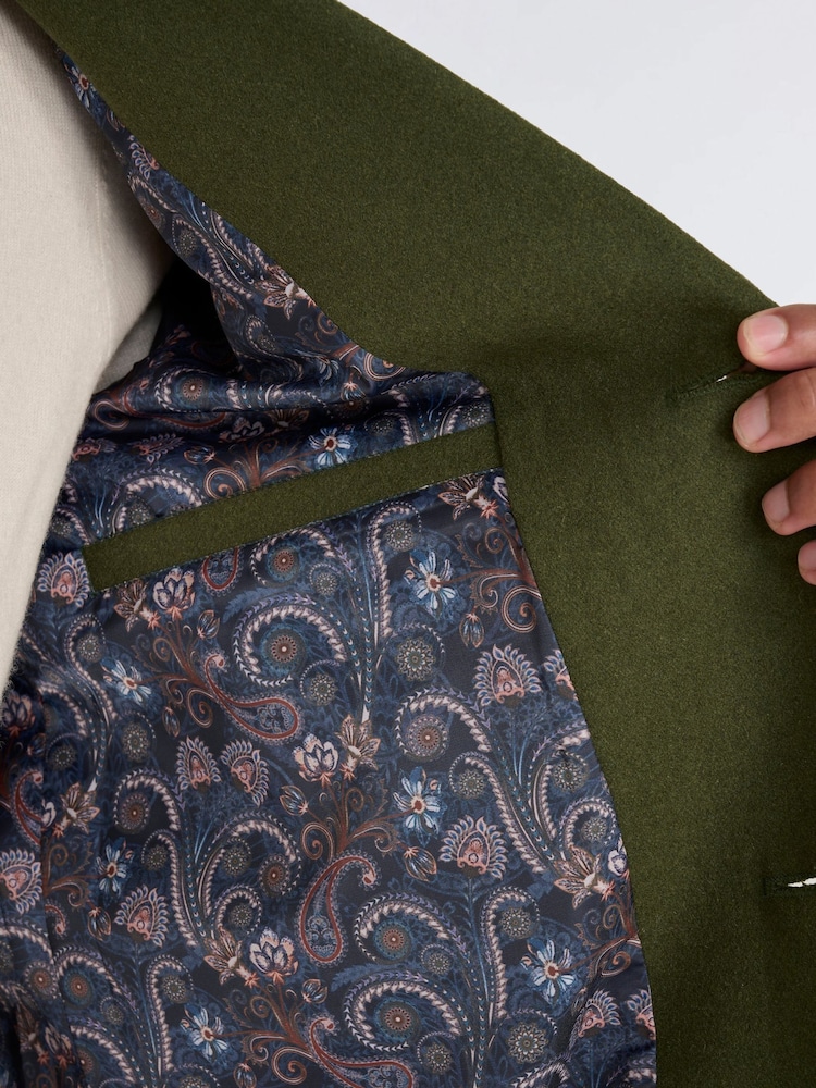 Harry Brown Green Josh Wool Melton Overcoat - Image 12 of 12