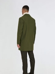 Harry Brown Green Josh Wool Melton Overcoat - Image 3 of 12