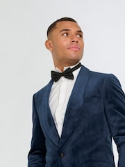 Harry Brown Blue Leo Velvet Tuxedo Dinner Jacket with Shawl Lapel Detail - Image 13 of 13