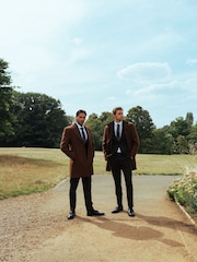 Harry Brown Brown Josh Wool Melton Overcoat - Image 1 of 12