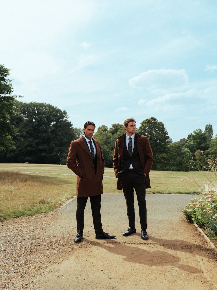 Harry Brown Brown Josh Wool Melton Overcoat - Image 1 of 12