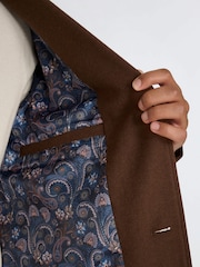 Harry Brown Brown Josh Wool Melton Overcoat - Image 11 of 12