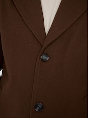 Harry Brown Brown Josh Wool Melton Overcoat - Image 12 of 12