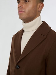 Harry Brown Brown Josh Wool Melton Overcoat - Image 10 of 12