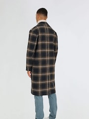 Harry Brown Blue Jacob Fashion Wool Coat with Check Print - Image 8 of 13
