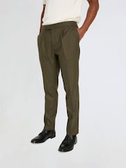 Harry Brown Green Arthur Flannel Trousers - Image 3 of 5