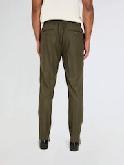 Harry Brown Green Arthur Flannel Trousers - Image 5 of 5