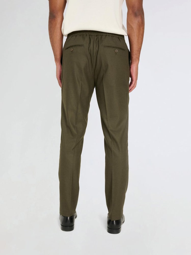 Harry Brown Green Arthur Flannel Trousers - Image 5 of 5