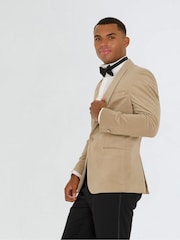 Harry Brown Natural Leo Velvet Tuxedo Dinner Jacket with Shawl Lapel Detail - Image 12 of 13
