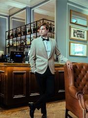 Harry Brown Natural Leo Velvet Tuxedo Dinner Jacket with Shawl Lapel Detail - Image 5 of 13