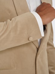 Harry Brown Natural Leo Velvet Tuxedo Dinner Jacket with Shawl Lapel Detail - Image 9 of 13