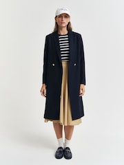 GANT Navy Stretch Cable Crew Neck Jumper - Image 3 of 4