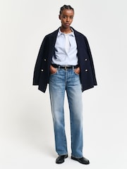 GANT Blue Slim-Fit Oxford Shirt - Image 3 of 5