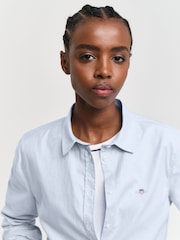 GANT Blue Slim-Fit Oxford Shirt - Image 4 of 5
