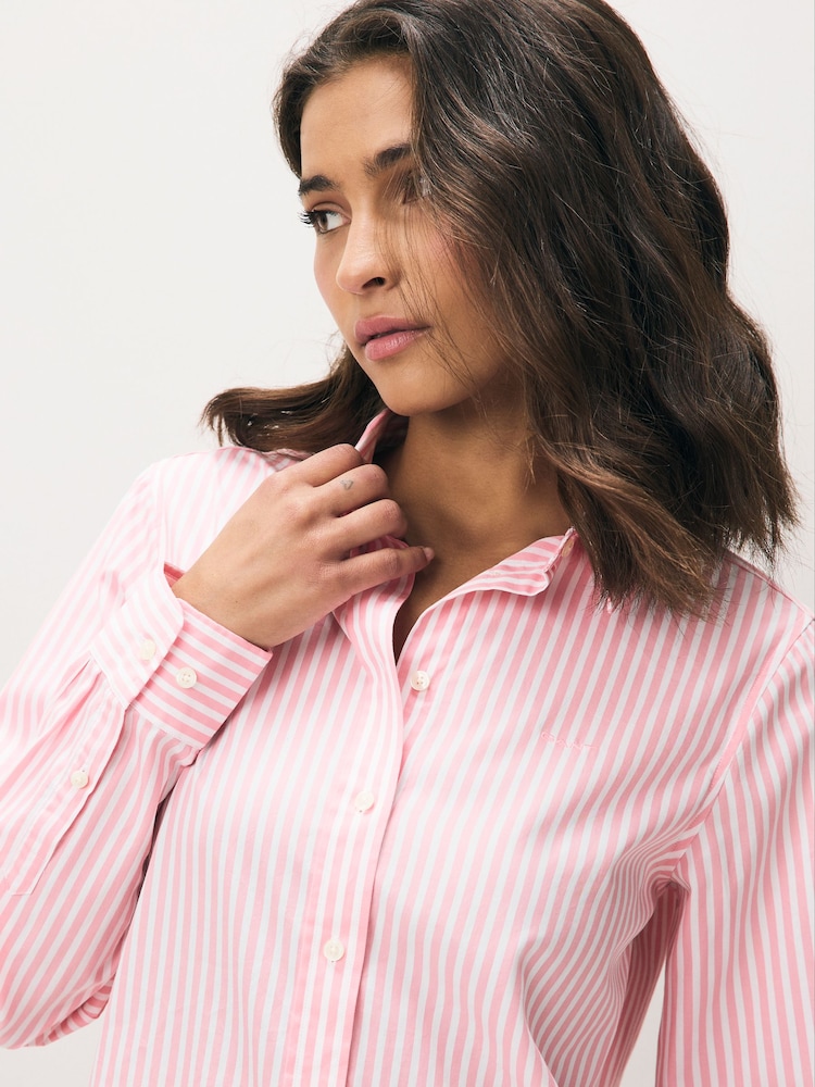 GANT Pink Regular-Fit Poplin Shirt - Image 4 of 6