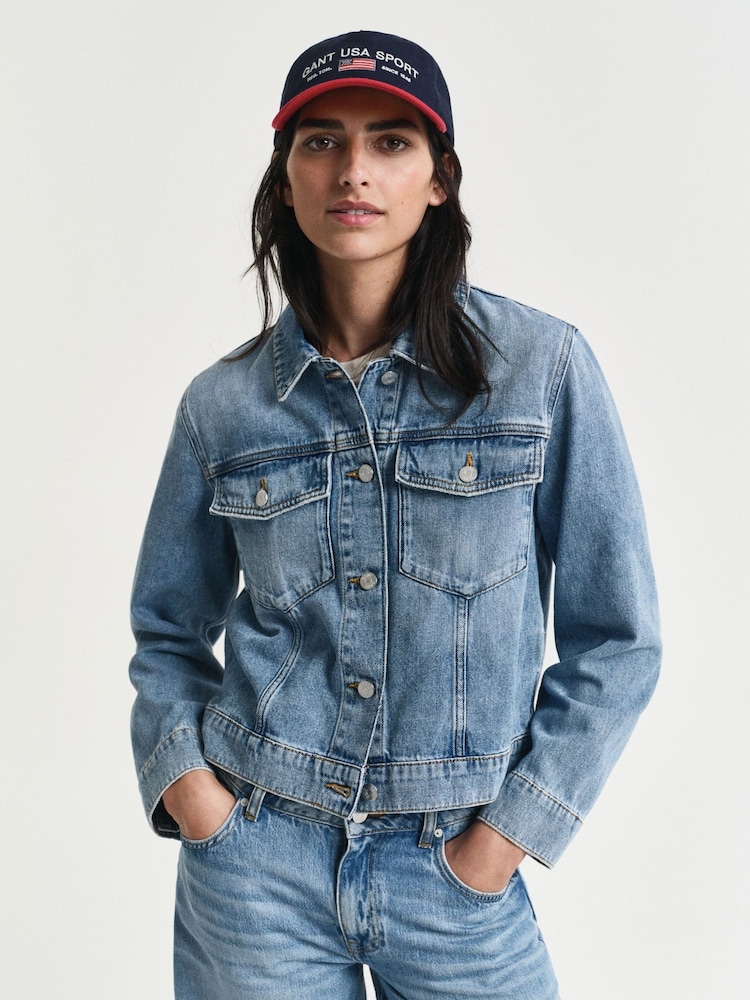 GANT Blue Denim 100% Cotton Jacket - Image 1 of 4