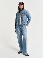 GANT Blue Denim 100% Cotton Jacket - Image 3 of 4