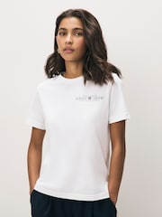 GANT White Regular-Fit Shield Short Sleeve T-Shirt - Image 1 of 2