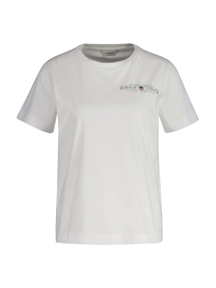 GANT White Regular-Fit Shield Short Sleeve T-Shirt - Image 4 of 5