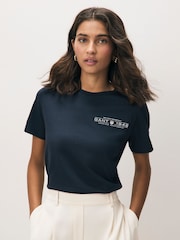 GANT Navy Regular-Fit Shield Short Sleeve T-Shirt - Image 1 of 2
