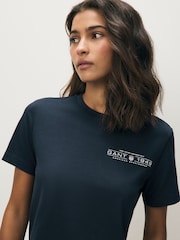 GANT Navy Regular-Fit Shield Short Sleeve T-Shirt - Image 3 of 5
