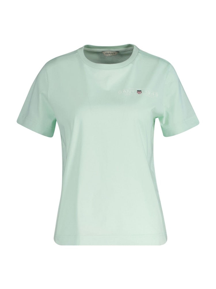 GANT Mint Green Regular-Fit Shield Short Sleeve T-Shirt - Image 4 of 5