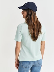 GANT Mint Green Slim-Fit Polo Shirt - Image 2 of 4