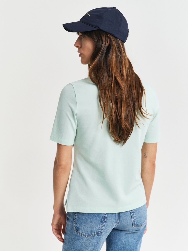 GANT Mint Green Slim-Fit Polo Shirt - Image 2 of 4