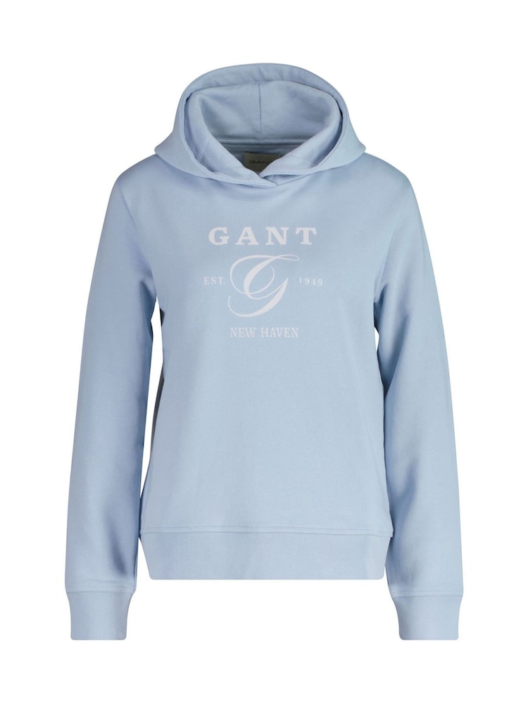 GANT Cream Regular-Fit Graphic Hoodie - Image 1 of 2