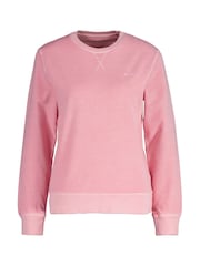 GANT Pink Regular-Fit Crew Neck Sweatshirt - Image 1 of 2