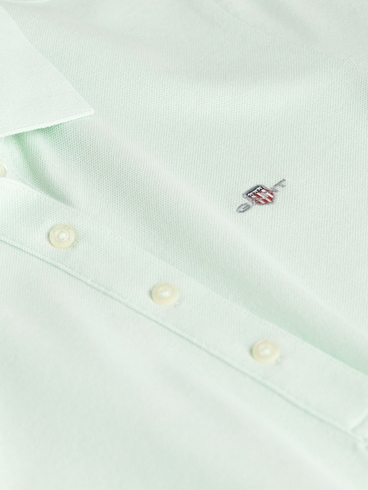 GANT Mint Green Shield Short Sleeve Pique 100% Cotton Polo Dress - Image 3 of 3