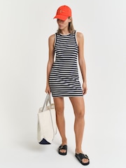 GANT Navy Stripe Tank Jersey Dress - Image 3 of 5