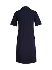GANT Navy Shield Short Sleeve Pique 100% Cotton Polo Dress - Image 5 of 5
