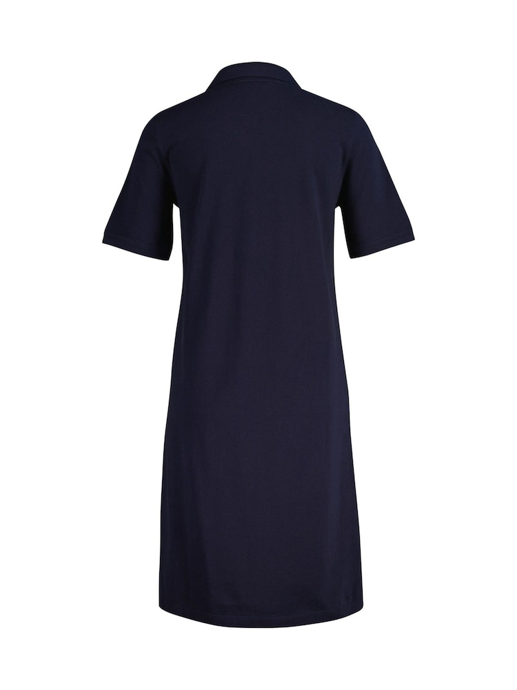 GANT Navy Shield Short Sleeve Pique 100% Cotton Polo Dress - Image 5 of 5