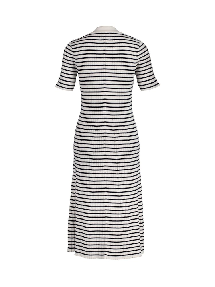 GANT Navy Knitted Stripe Short Sleeve Dress - Image 7 of 7