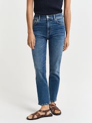 GANT Blue Denim Slim-Fit Jeans - Image 1 of 6