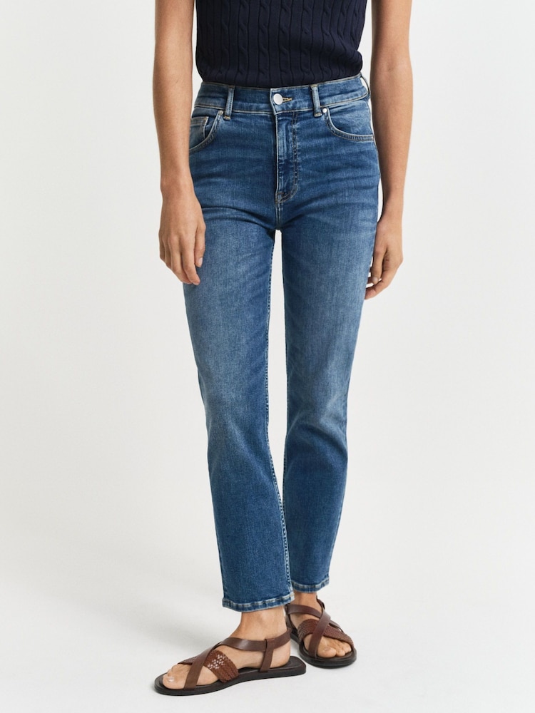 GANT Blue Denim Slim-Fit Jeans - Image 1 of 6