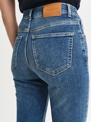 GANT Blue Denim Slim-Fit Jeans - Image 6 of 6
