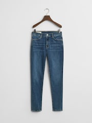 GANT Blue Denim Slim-Fit Stretch Denim Jeans - Image 1 of 5