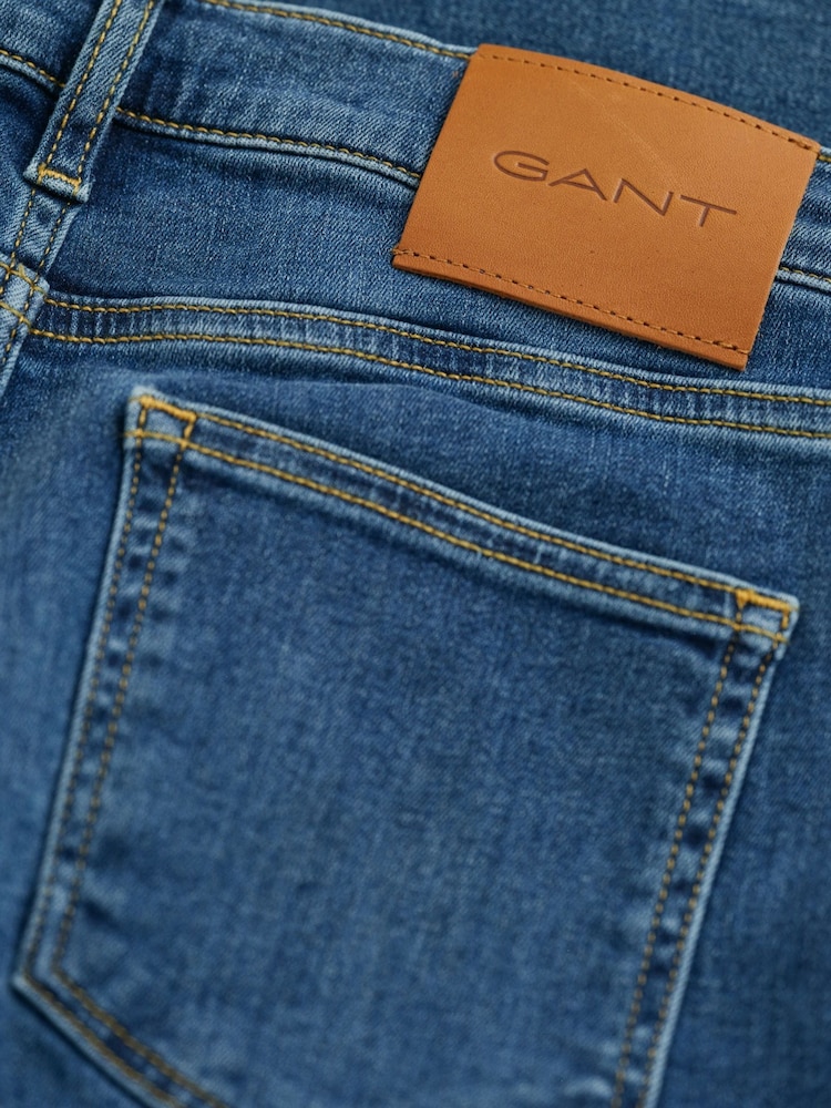 GANT Blue Denim Slim-Fit Stretch Denim Jeans - Image 5 of 5
