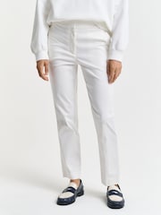 GANT Cream Slim-Fit Chino Trousers - Image 1 of 4
