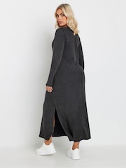 Yours Curve Grey Limited Collection Acid Wash Maxi Dress - Image 2 of 5